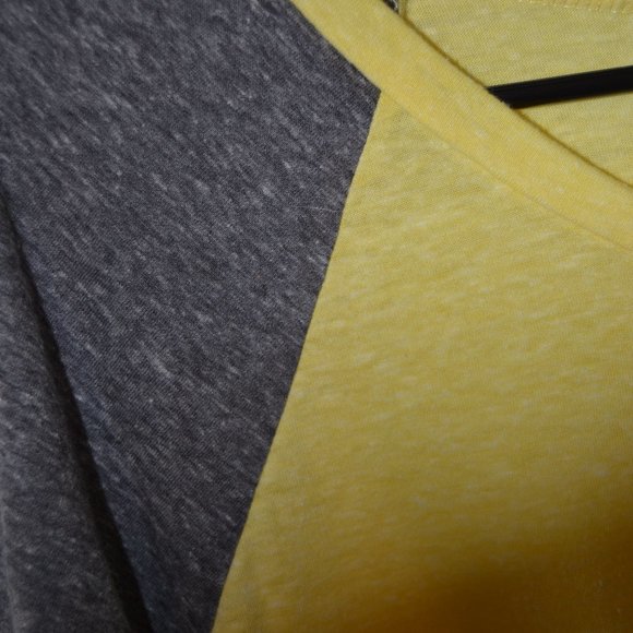 Yellow & Gray Raglan Tee - Picture 5 of 5